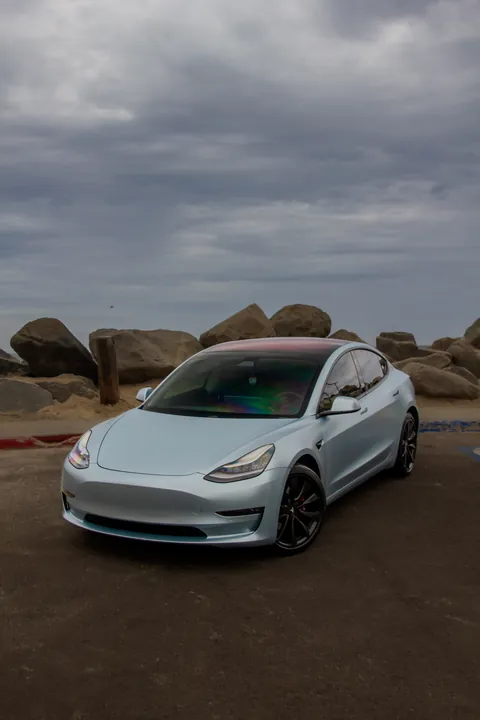 Tesla Model 3, Pearl white, full wrap